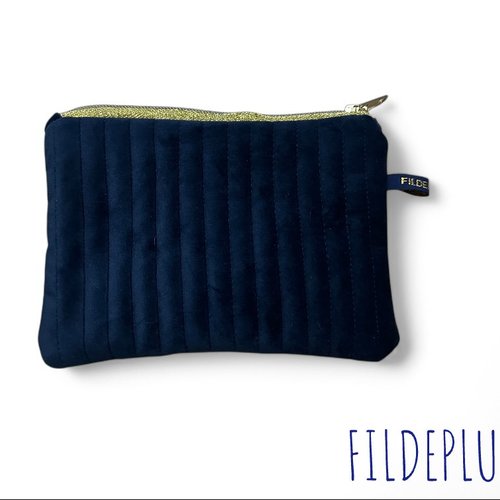 Pochette zippée matelassée