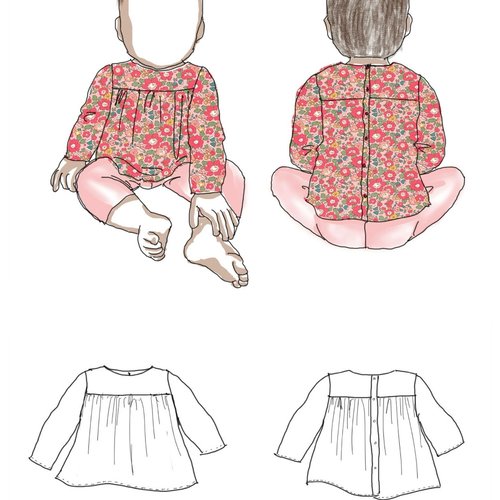 Blouse bébé liberty nouveau classique