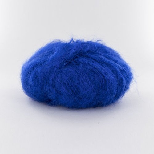 Pelote mohair et laine ombelle de fonty - bleu roi