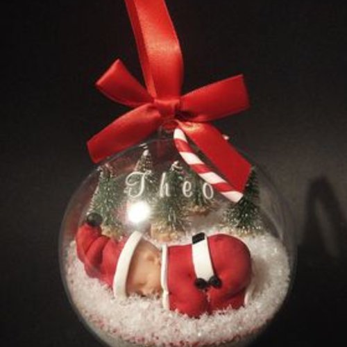 Boule De Noel Avec Bebe Fimo Un Grand Marche