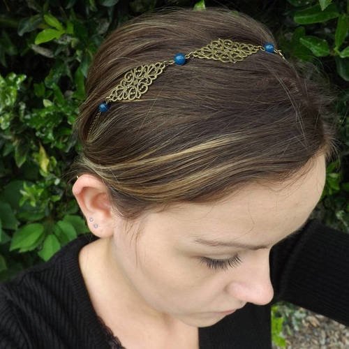 Charmant headband bijoux de cheveux, accessoire vintage, romantique,chic,estampe baroque 