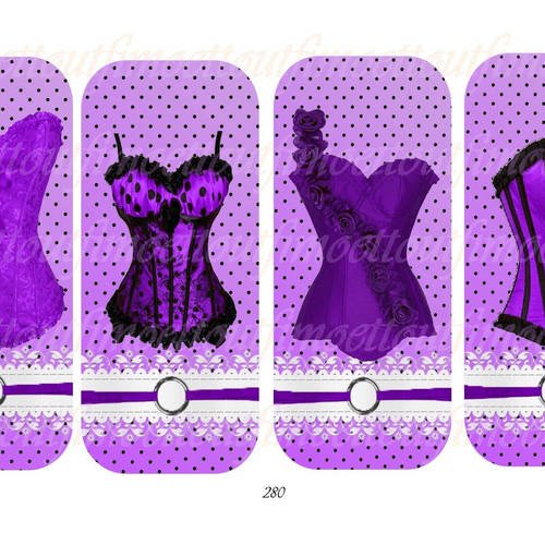 4 marque page digitale corset saint valentin ton violet(envoi mail) 