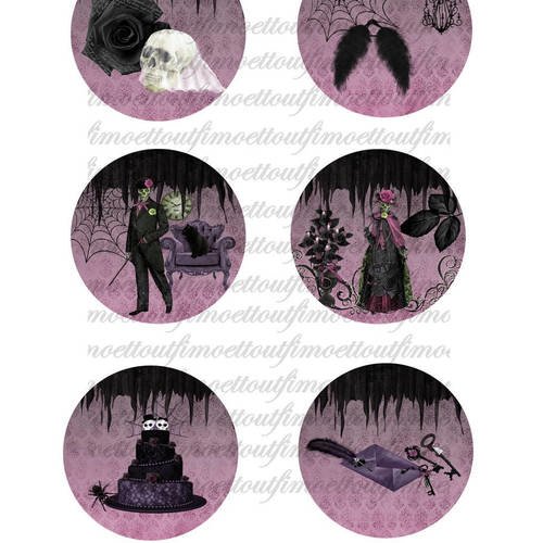 60 images digitale cabochon squelette, halloween, gothique steampunk  (envoi par mail uniquement) (possibilité d integrer 