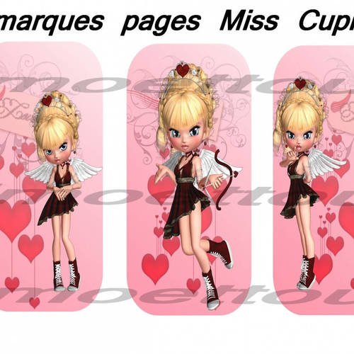 3 marques page digitale miss cupidon(envoi mail) 