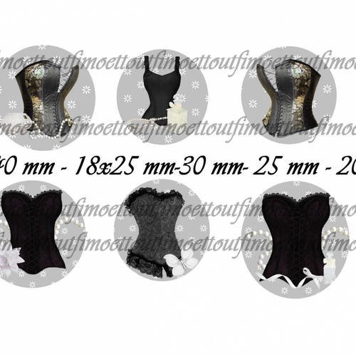30image digitale cabochon corset noir(envoi mail) 