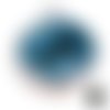 Miroir de poche refermable , cabochon resine chat ,fond bleu, marraine qui dechire (personnalisable) 