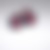 Bijou de créateur boucle d'oreille ,coquelicot 2, perle cristal rouge 