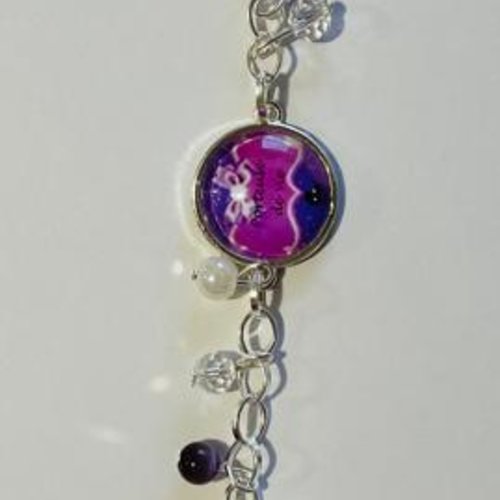 Bracelet porteuse de vie violet