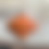 Pendentif losange orange et granit en pâte polymère