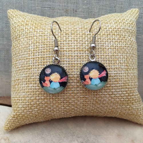 Boucles d’oreilles cabochon petit prince