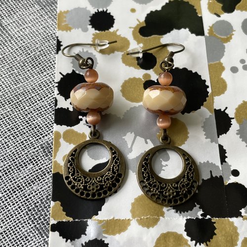 Boucles d’oreilles caramel