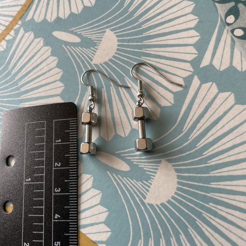 Boucles d’oreilles haltères