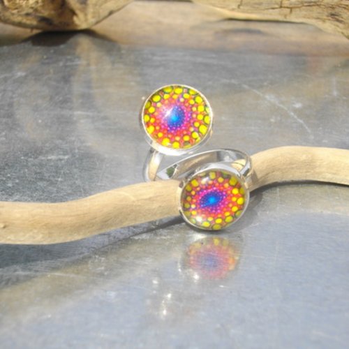 Oeil de serpent- bague double ajustable