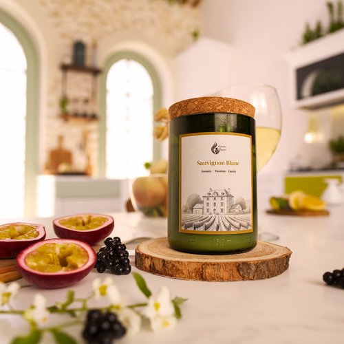 Bougie parfumée sauvignon blanc • fabrication française écoresponsable