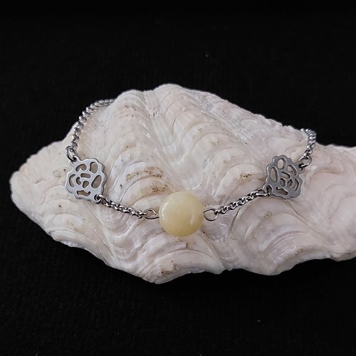 Bracelet en jade jaune