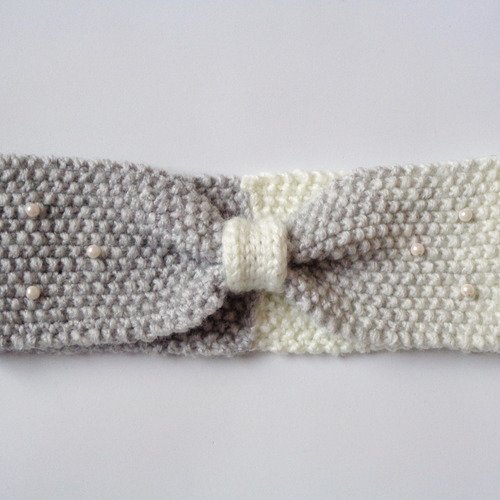 Bandeau tricoté en laine