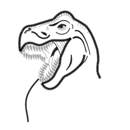 Fichier broderie  "dinosaure" 26x16 cm