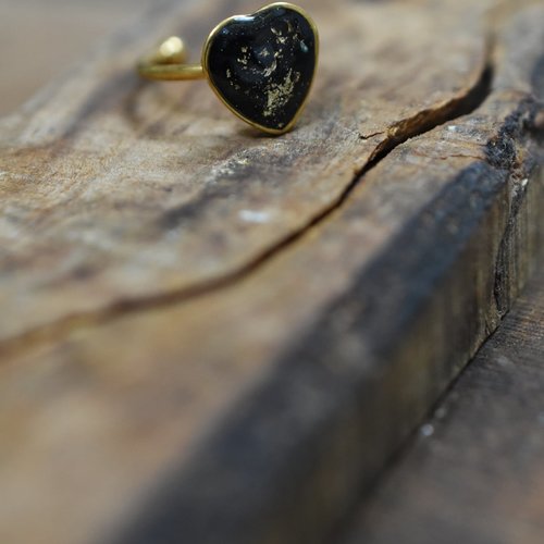 Bague "lune noire"
