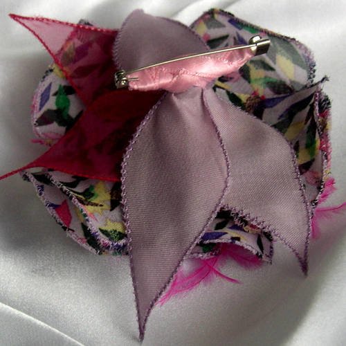 Broche Nœud Strass Violette – Améthyste – Pochette Organza – Idéal Cadeau