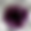 Broche fleur en tissu et organza, fleur plumes et perles, accessoires femme,  mariage, cadeau, violet, rose, prune, 134