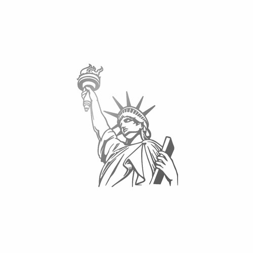 Statue liberté 10 cm états-unis appliqué flex thermocollant couleur au choix