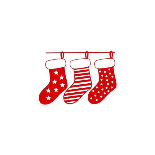 Chaussettes de noël appliqué flex thermocollant transfert textile couleur et dimension au choix