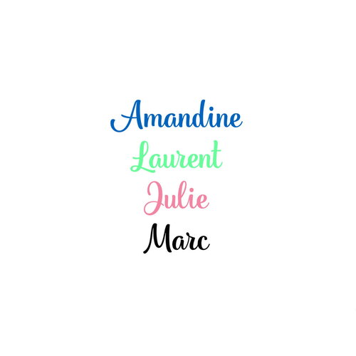 Prénom personnalisé 5 cm flex thermocollant appliqué couleur au choix