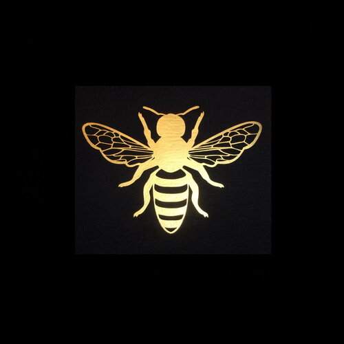 Abeille insecte royale queen bee 10 cm appliqué flex thermocollant couleur au choix