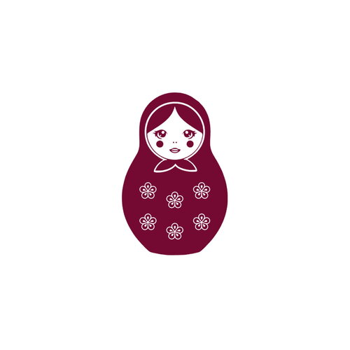 Matriochka 10 cm poupée russe appliqué flex thermocollant couleur au choix