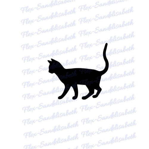 Chat chaton 6 cm appliqué flex thermocollant couleur au choix