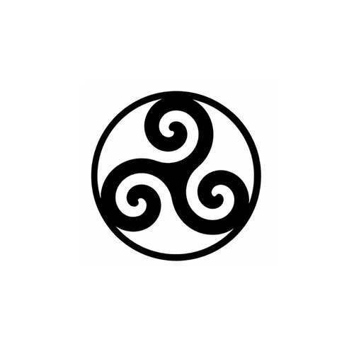 Triskell triskèle cercle symbole celtique bretagne 4 cm appliqué flex thermocollant couleur au choix