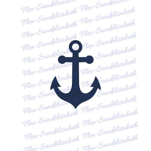 Ancre bateau mer marin 4 cm flex thermocollant transfert textile customisation couleur et dimension au choix