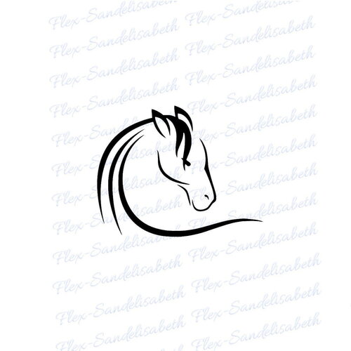 Cheval équitation 6 cm appliqué flex thermocollant couleur au choix