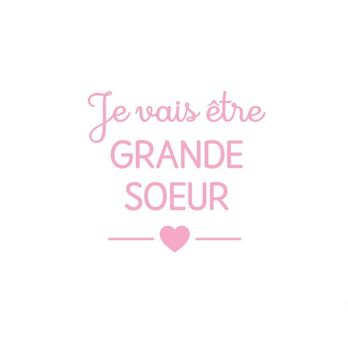 Je vais être grande soeur appliqué flex thermocollant au choix couleur et dimension