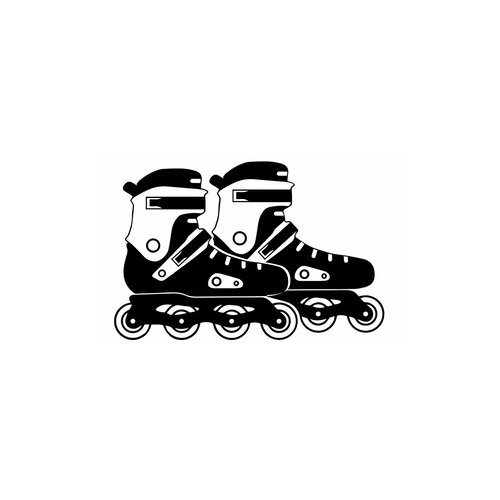 Roller blade patin roulettes appliqué flex thermocollant couleur et dimension au choix