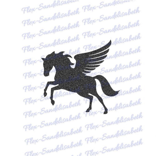 Pégase pegasus cheval ailé 8 cm appliqué flex thermocollant couleur au choix