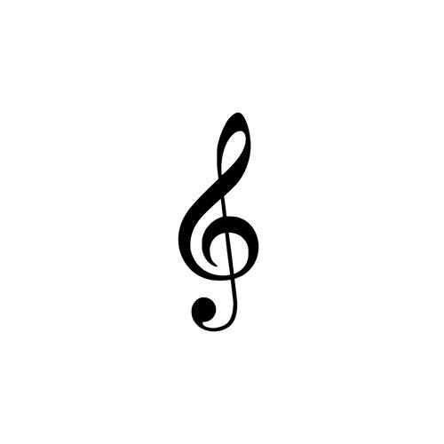 Clé de sol notes musique 6 cm appliqué flex thermocollant couleur au choix