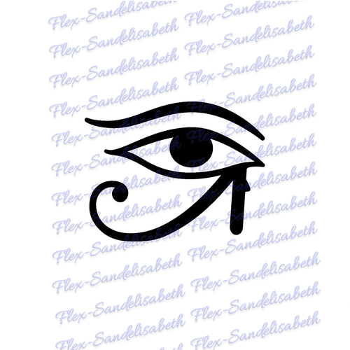 Œil horus 15 cm égypte symbole flex appliqué thermocollant couleur au choix