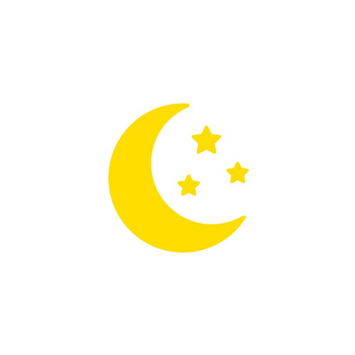 Lune petites étoiles 4 cm appliqué flex thermocollant couleur au choix + phosphorescente