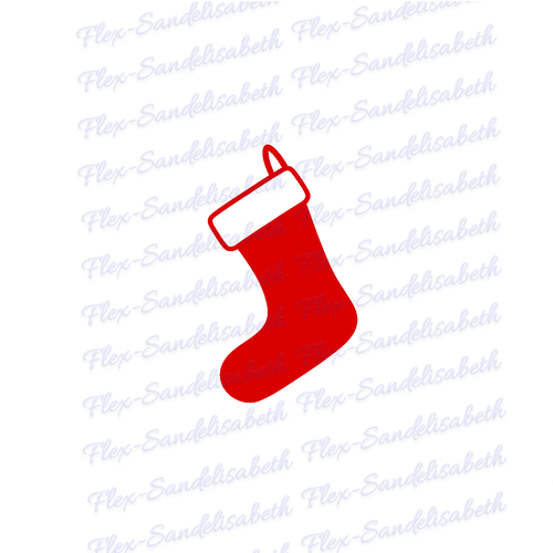 Chaussette de noël appliqué flex thermocollant couleur et dimension au choix