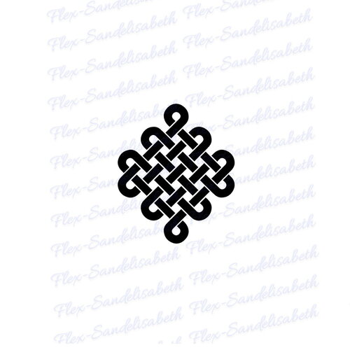 Noeud sans fin 8 cm symbole celtique bouddhisme tibétain appliqué flex thermocollant transfert couleur au choix