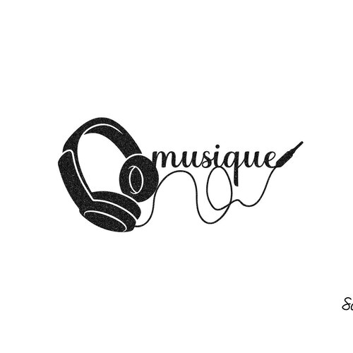 Musique casque audio rap rock 10 cm flex thermocollant couleur au choix