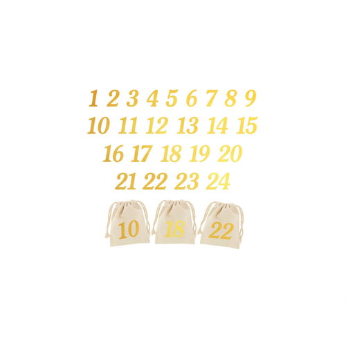 Chiffre pour calendrier de l'avent flex appliqué thermocollant couleur et dimension au choix série 3