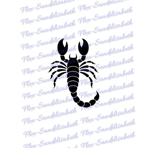 Scorpion 8 cm appliqué flex thermocollant couleur au choix