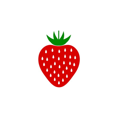 Fraise 6 cm fruit été flex thermocollant appliqué transfert textile