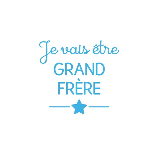 Je vais être grand frère appliqué flex thermocollant couleur et dimension au choix