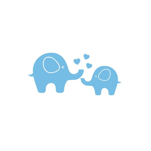 Bébés éléphants 12 cm appliqué flex thermocollant couleur au choix