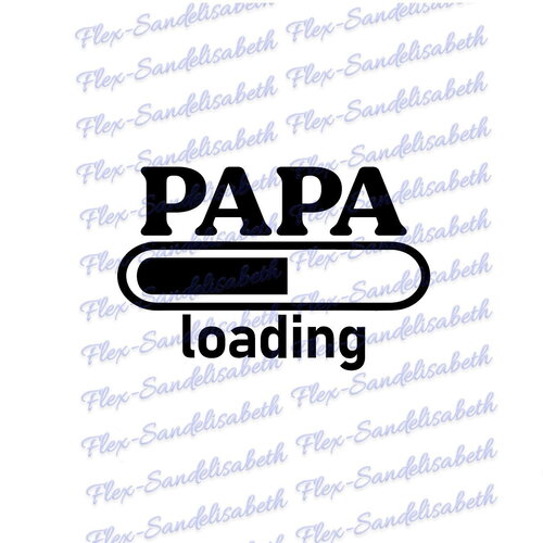 Futur papa loading 8 cm fête des pères naissance flex thermocollant appliqué transfert textile couleur au choix
