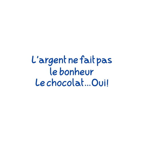 L'argent ne fait pas le bonheur le chocolat oui 12 cm flex thermocollant appliqué transfert au choix couleur et dimension