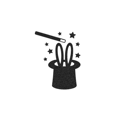 Chapeau magicien 8 cm lapin baguette appliqué flex thermocollant couleur au choix